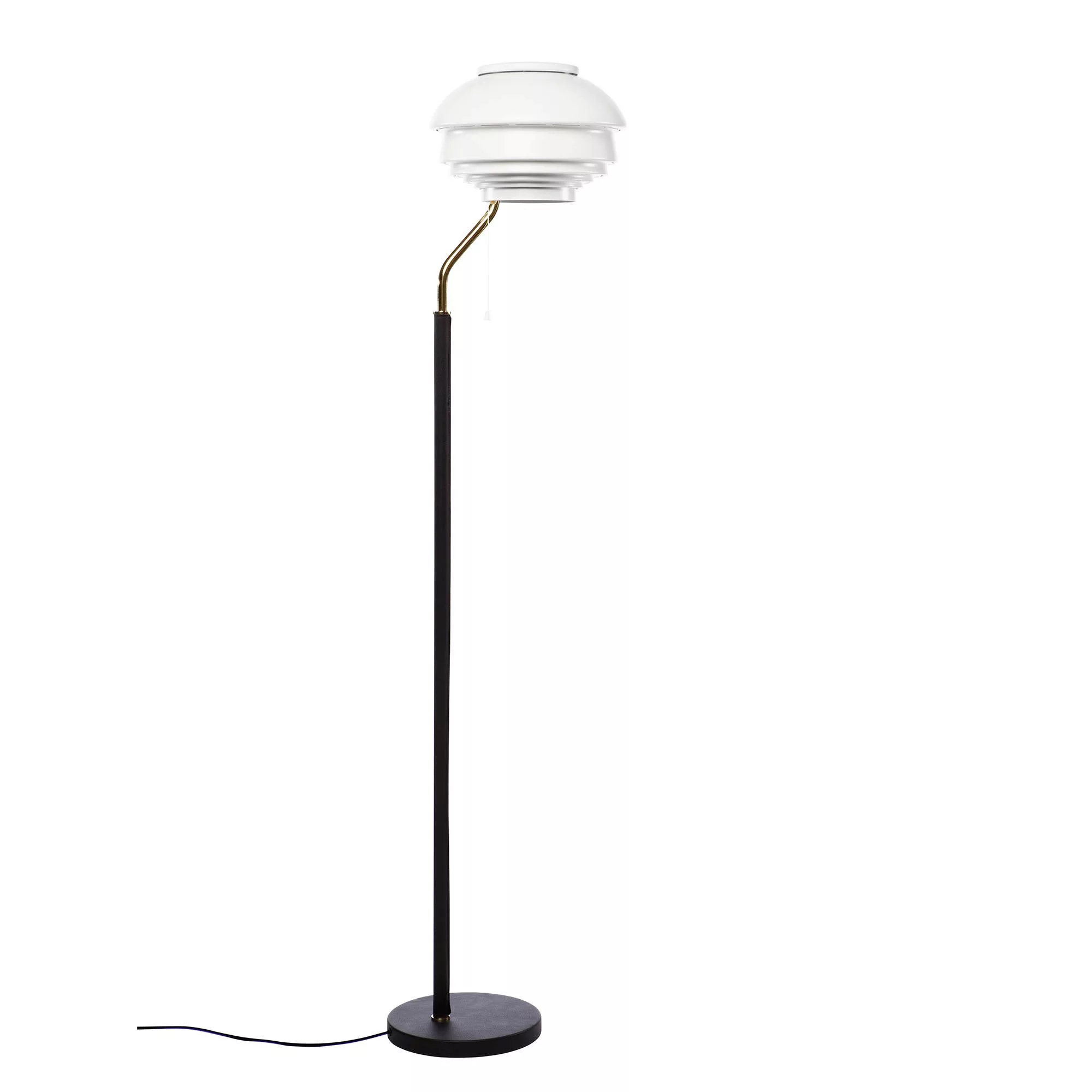 Artek - A808 Stehleuchte - weiß, schwarz/Lampenschirm Stahl weiß/Gestell mi günstig online kaufen