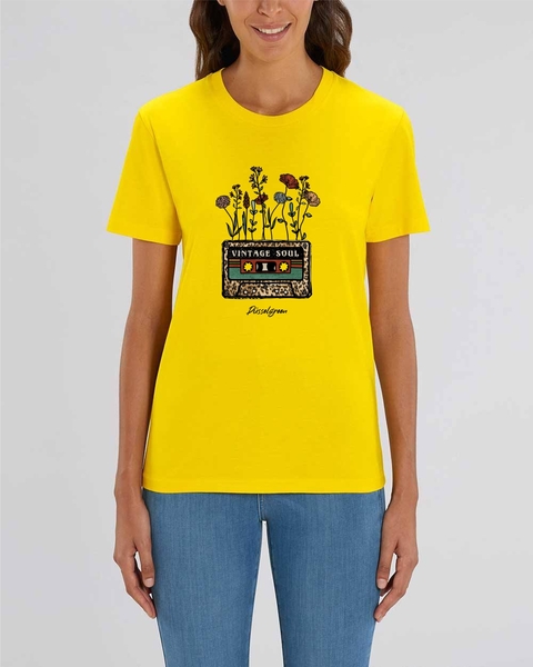 Retro Tshirt Aus Bio Baumwolle, Vintage, Blumen, Frühling günstig online kaufen