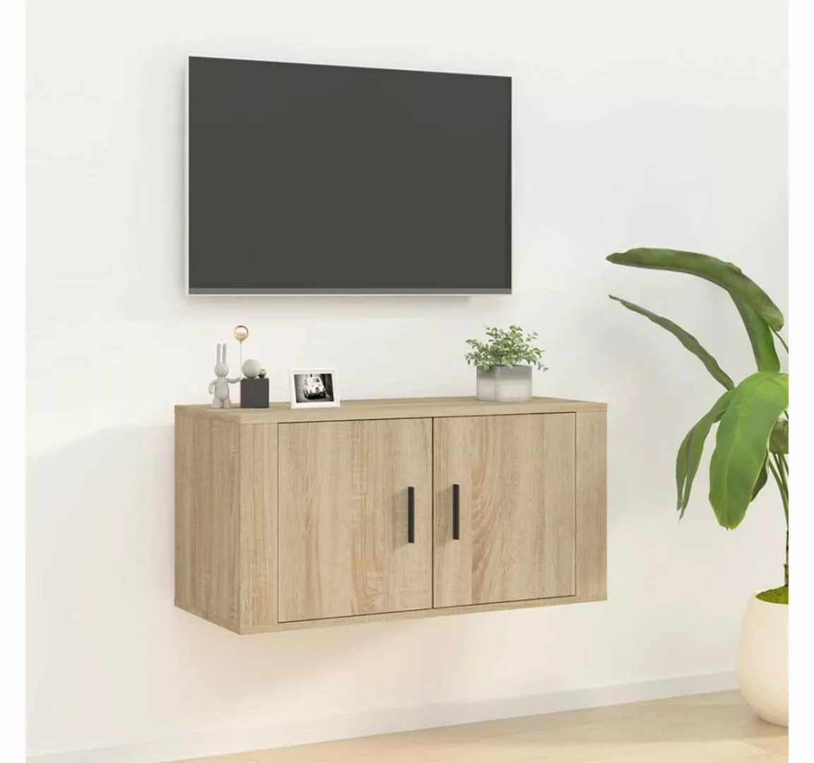 furnicato TV-Schrank TV-Wandschrank Sonoma-Eiche 80x34,5x40 cm günstig online kaufen