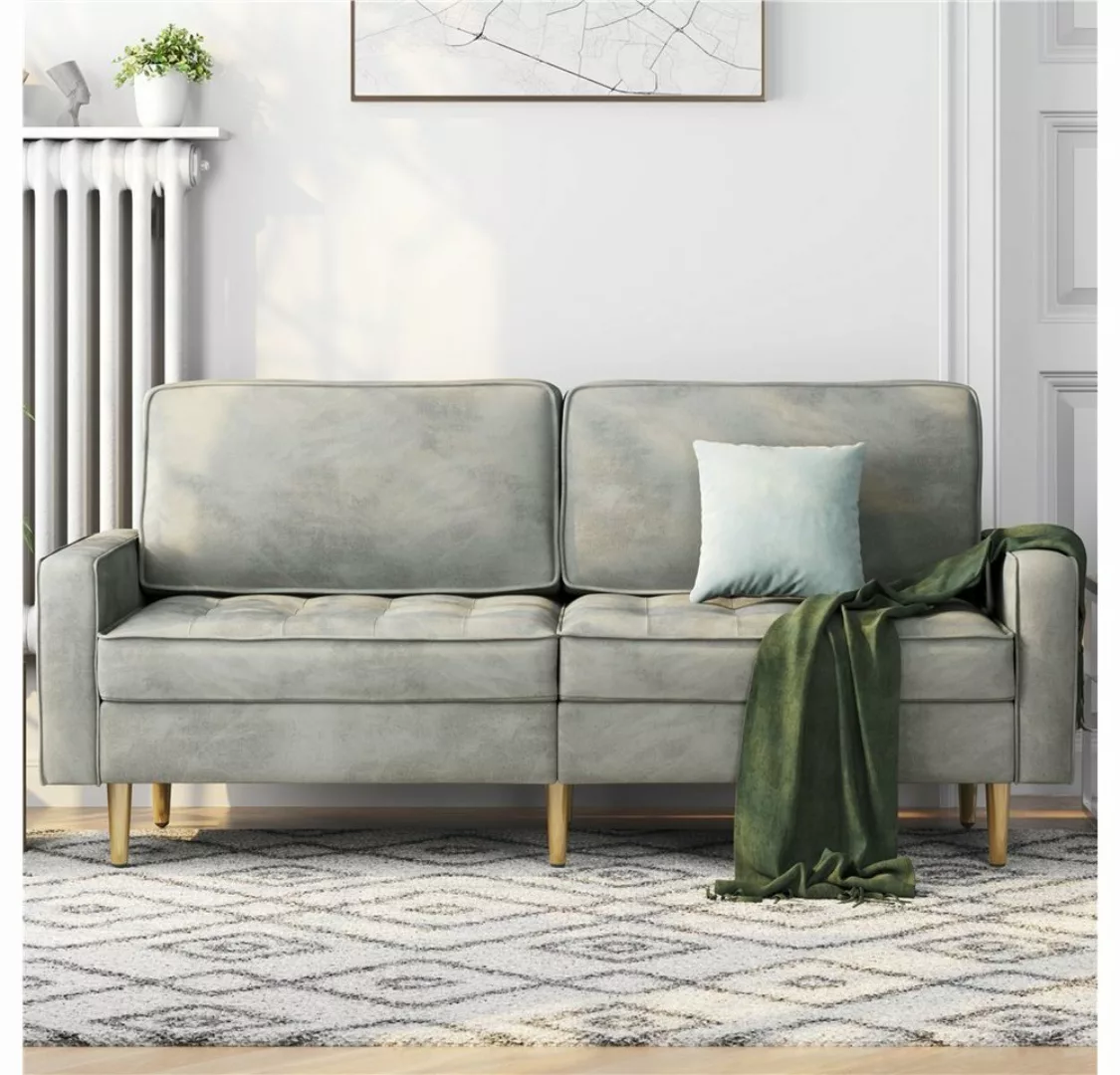 Yaheetech Sofa, 2-Sitzer Samt-Sofa Modernes Polstersofa Schlafcouch 173,5×7 günstig online kaufen