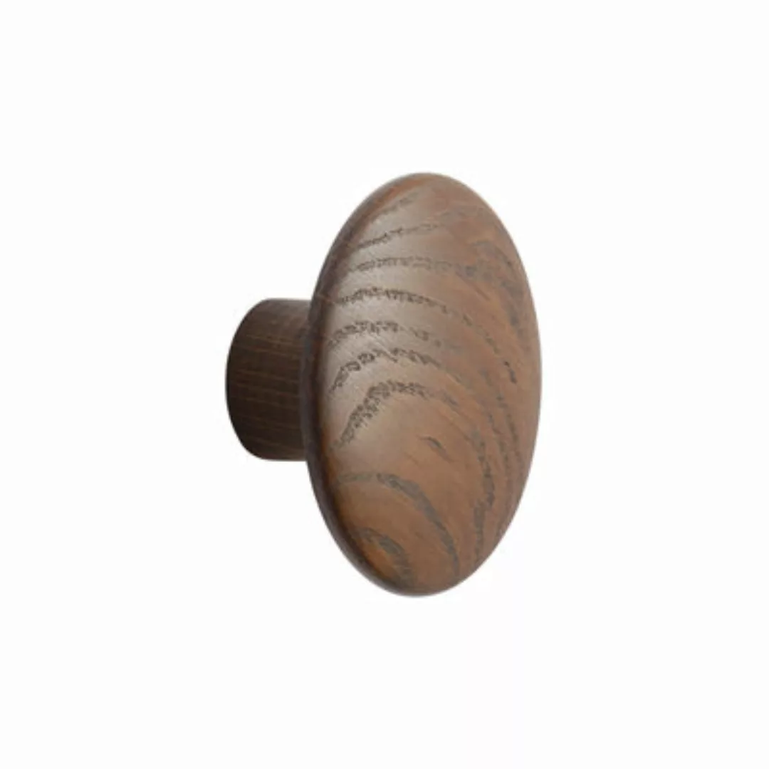 Wandhaken The Dots Wood holz braun / Small - / Ø 9 cm - Muuto - Braun günstig online kaufen