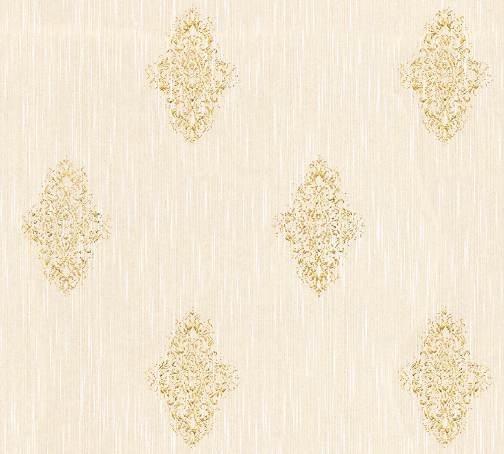 Bricoflor Textiltapete mit Gold Glitzer Effekt Barock Tapete in Hellrosa fü günstig online kaufen