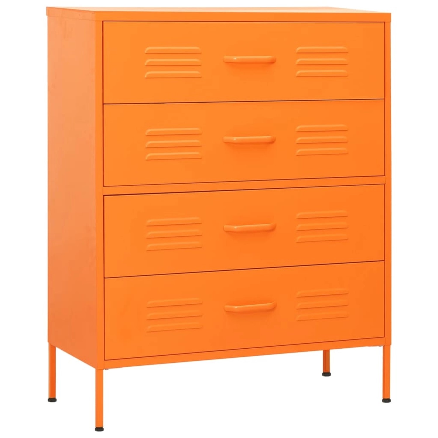 vidaXL Kommode Orange 80x35x101,5 cm Stahl günstig online kaufen