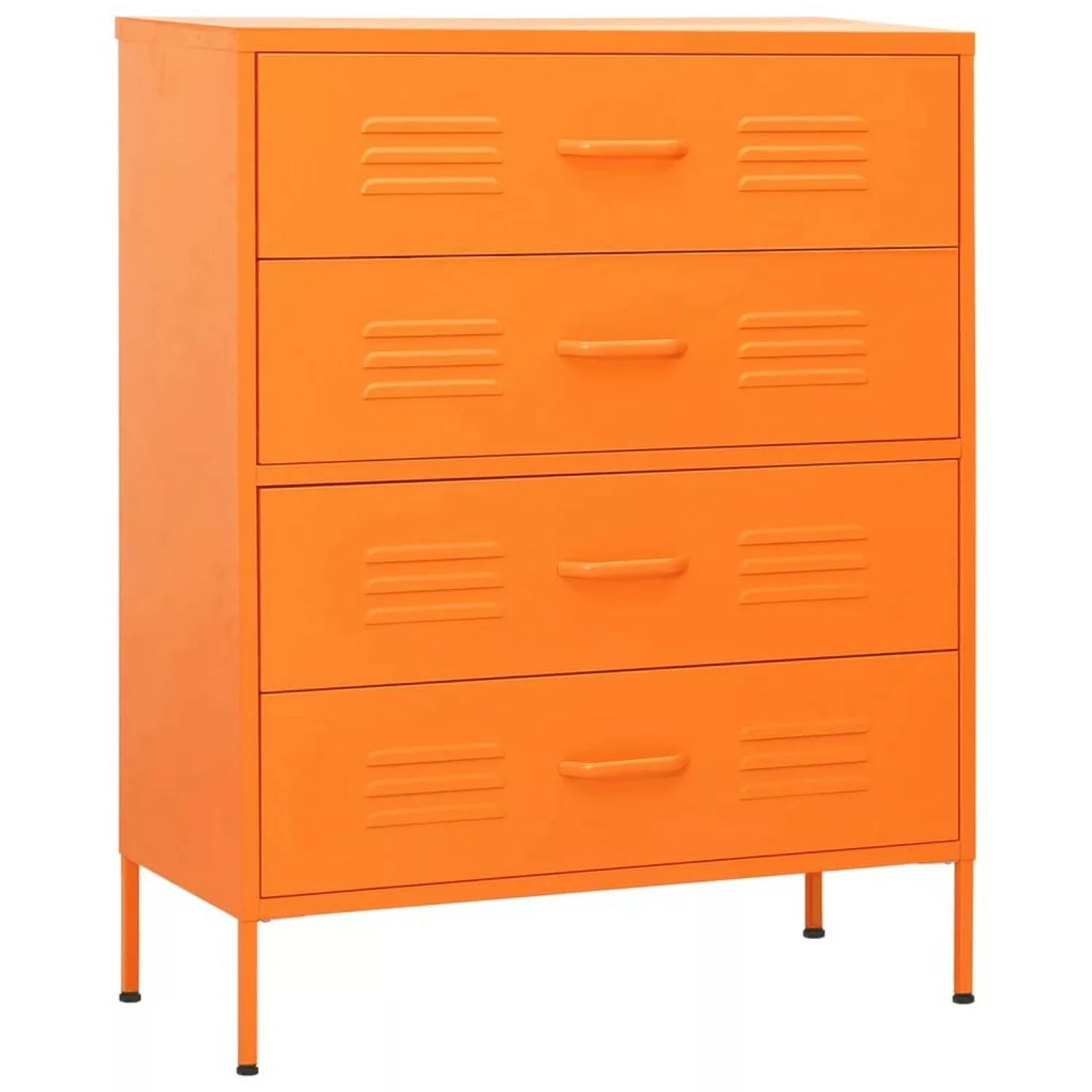 vidaXL Kommode Orange 80x35x101,5 cm Stahl günstig online kaufen