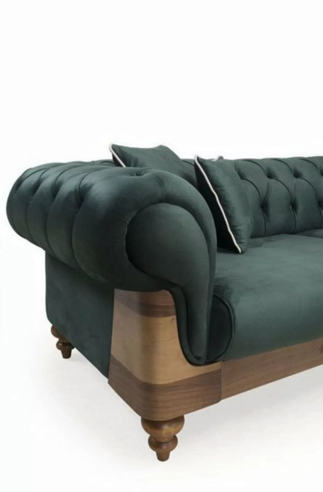 JVmoebel 3-Sitzer Grüner Chesterfield Dreisitzer Couch Wohnzimmer Sofas Sit günstig online kaufen