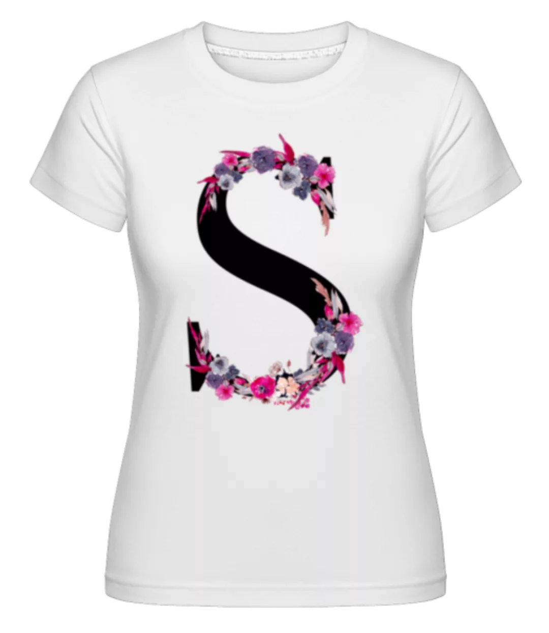 Blumen Initiale S · Shirtinator Frauen T-Shirt günstig online kaufen