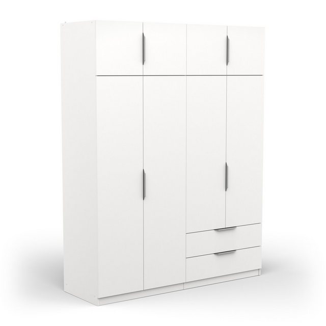 freiraum Drehtürenschrank GHOST in Matt weiß - 157,3x203x51,1cm (BxHxT) günstig online kaufen