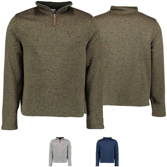 German Wear Strickfleece-Pullover OP8 Herren Jagd Fleecepullover Strickflee günstig online kaufen