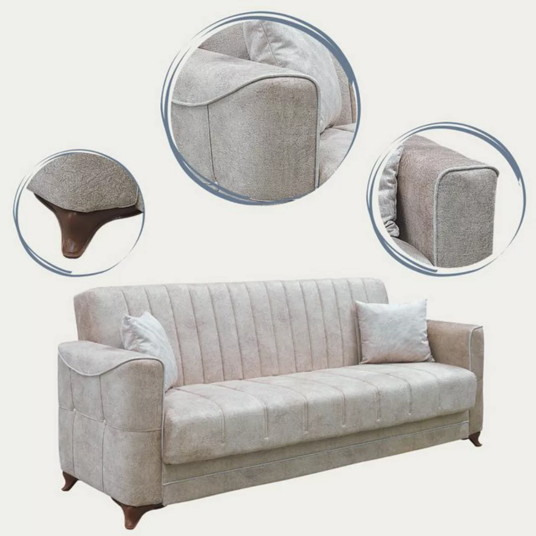 gowoll 3-Sitzer Sofa Bed mit Schlaffunktion und Stauraum Schlafsessel Gäste günstig online kaufen