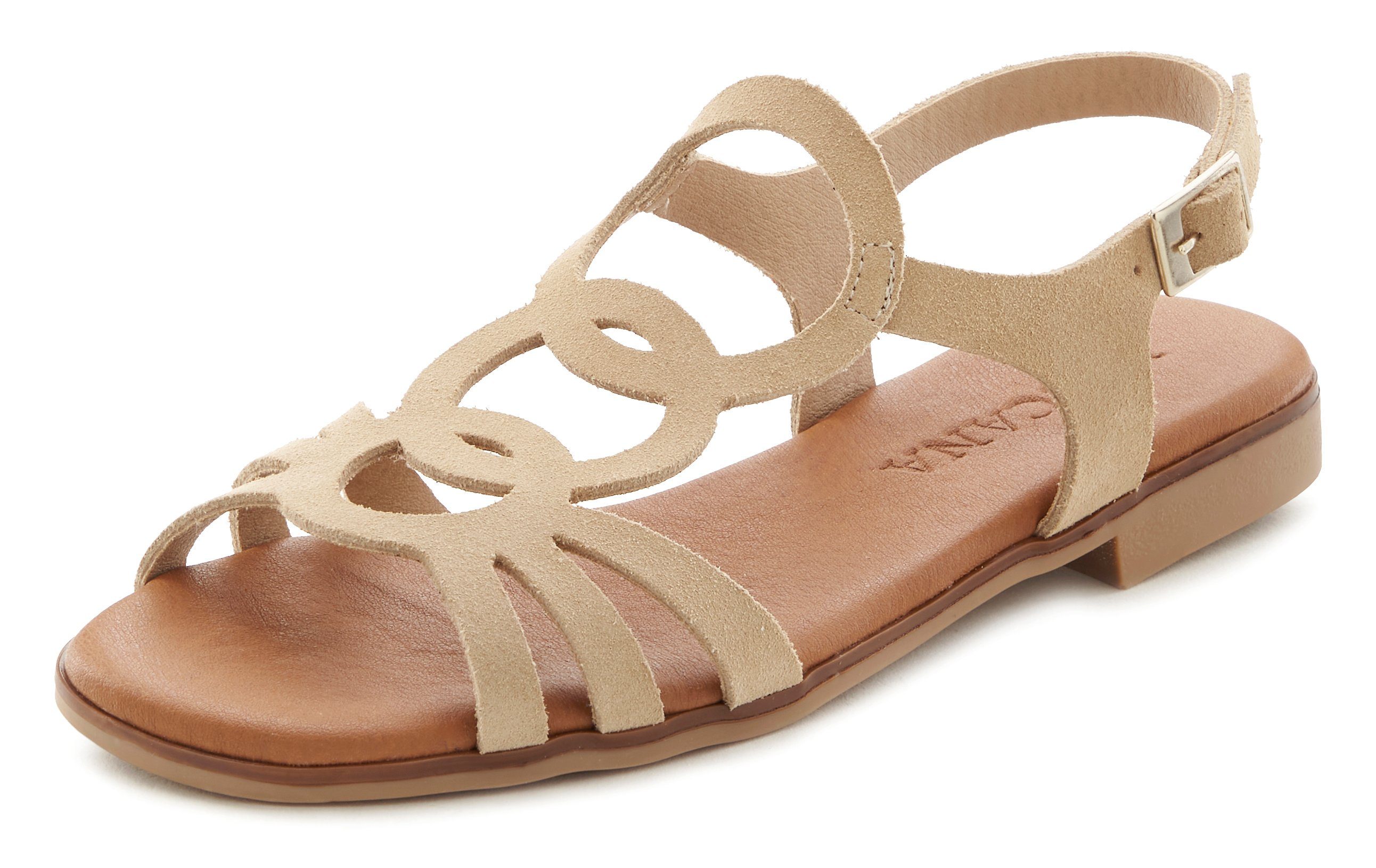 LASCANA Sommerschuh Sandale aus hochwertigem Leder, günstig online kaufen