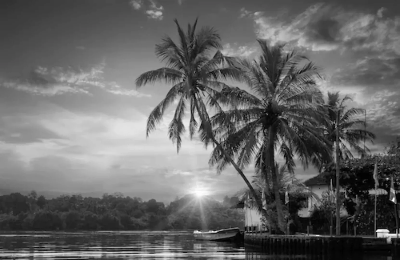 Papermoon Fototapete »PALMEN-STRAND-BEACH DSCHUNGEL MEER SEE KARIBIK SÜDSEE günstig online kaufen