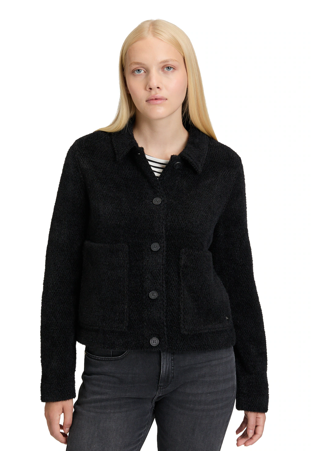 Betty&Co Canvasjacke "Betty & Co Damen Casual-Jacke mit Kragen" günstig online kaufen