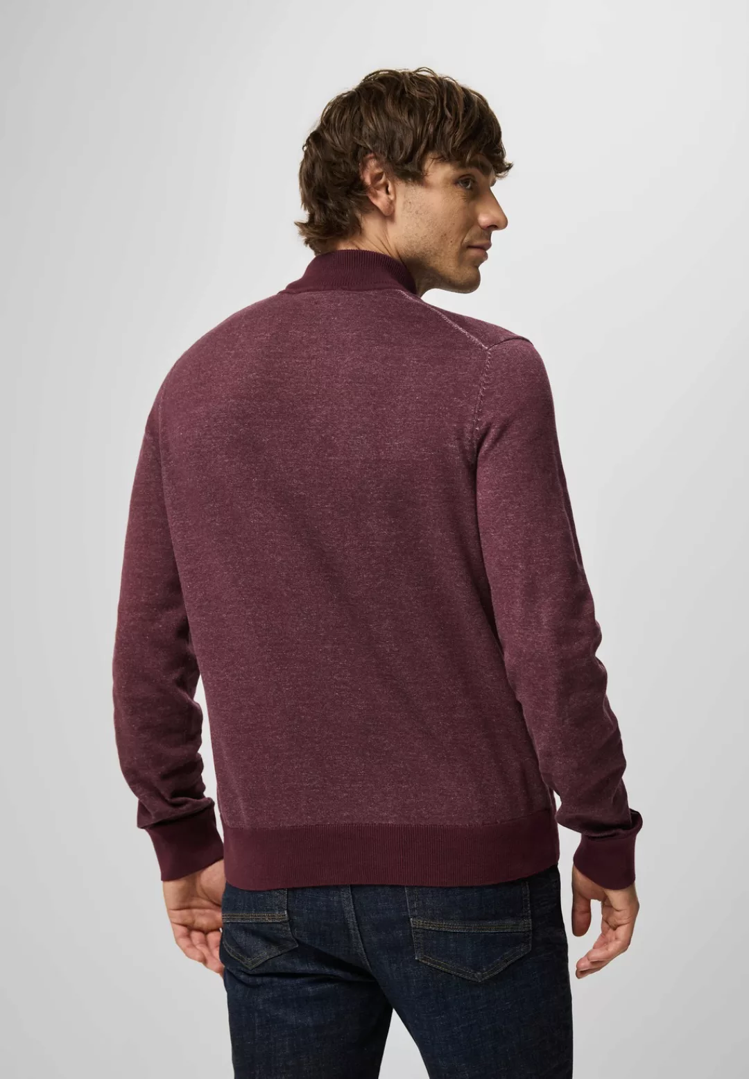 STREET ONE MEN Rollkragenpullover, in Melange Optik günstig online kaufen