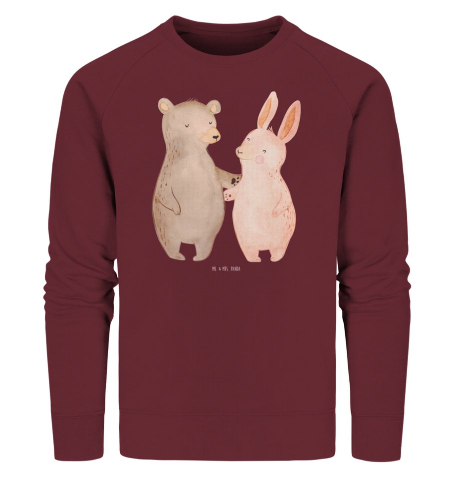 Mr. & Mrs. Panda Longpullover Größe XXL Bär und Hase Umarmen - Burgundy - G günstig online kaufen