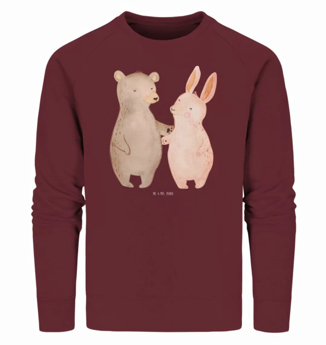 Mr. & Mrs. Panda Longpullover Größe XXL Bär und Hase Umarmen - Burgundy - G günstig online kaufen