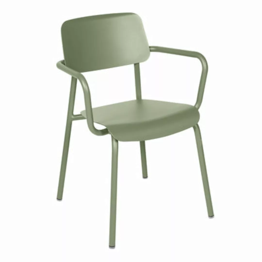 Stapelbarer Sessel Studie metall grün / Aluminium - Fermob - Grün günstig online kaufen