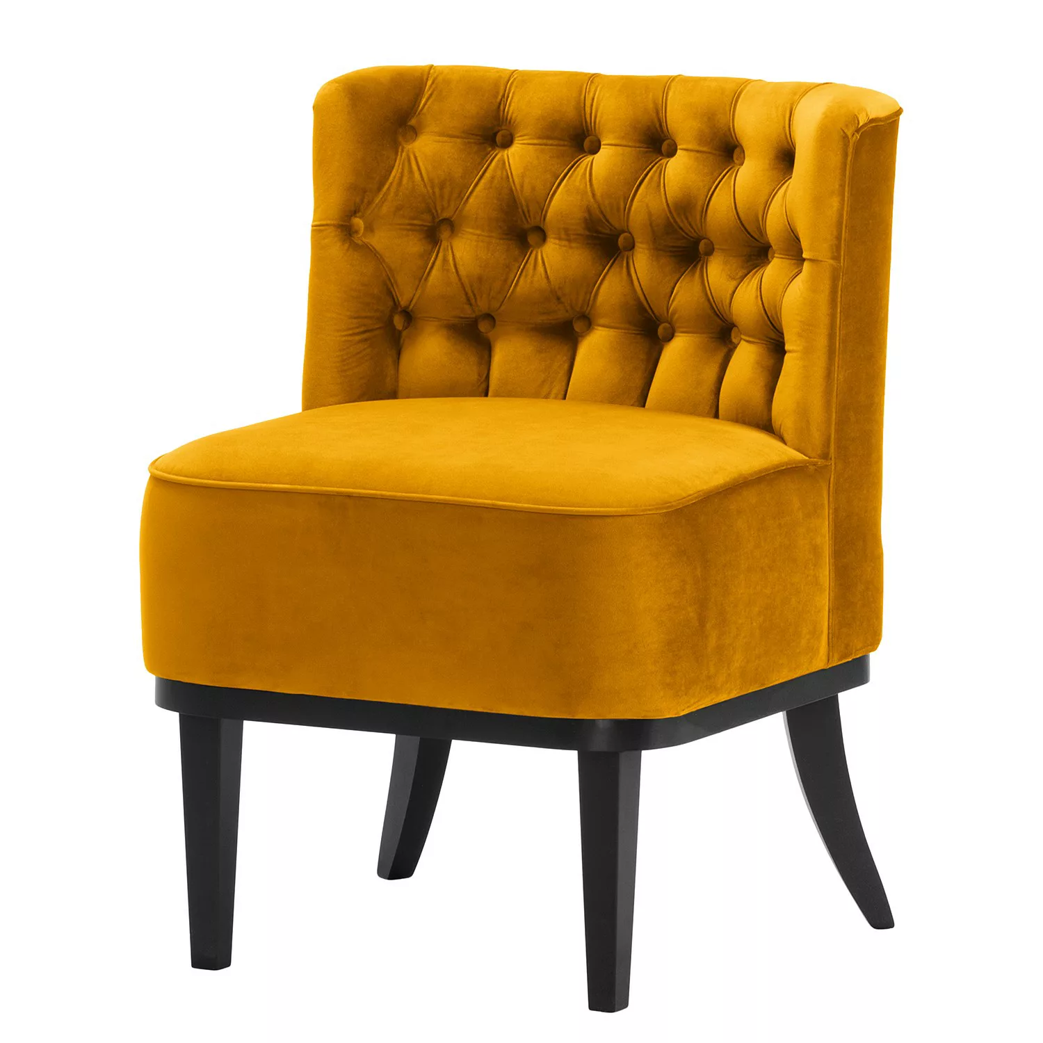 home24 Norrwood Sessel Farida I Senfgelb Samt 72x80x65 cm (BxHxT) günstig online kaufen