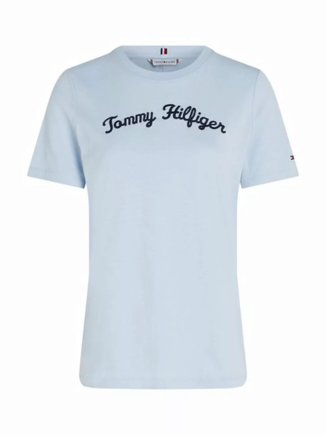 Tommy Hilfiger Kurzarmshirt REG SCRIPT C-NK SS mit Tommy Hilfiger Script Lo günstig online kaufen