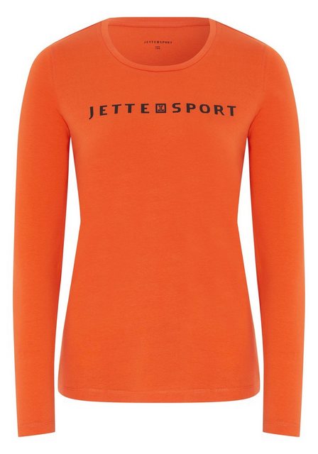 JETTE SPORT Langarmshirt mit Label-Druck günstig online kaufen