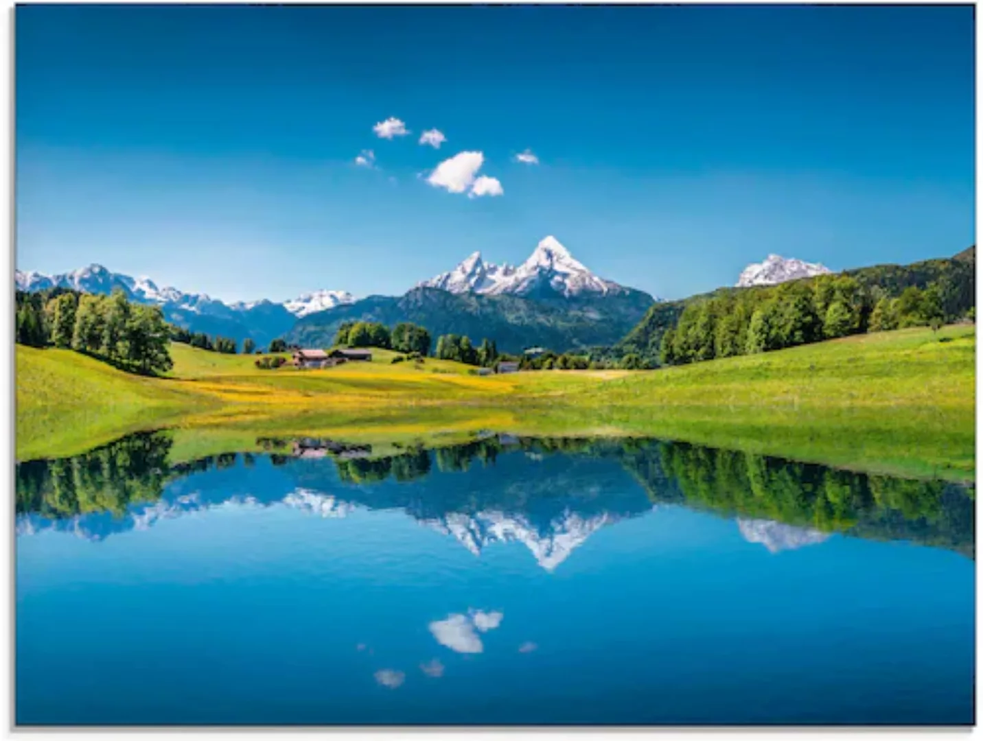 Artland Glasbild "Landschaft in den Alpen", Berge, (1 St.) günstig online kaufen