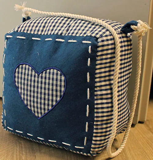 HOSSNER - ART OF HOME DECO Türstopper "Karoherz", klassischer Landhaus-Stil günstig online kaufen