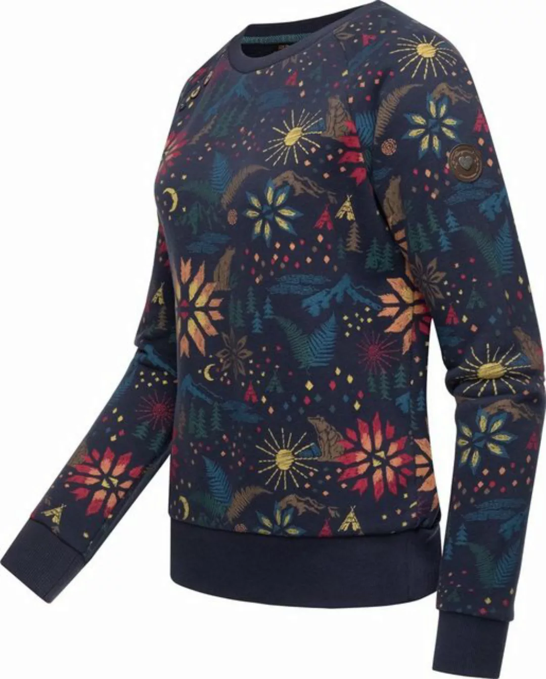 Ragwear Rundhalspullover Johanka Print Stylischer Damen Pullover mit coolem günstig online kaufen