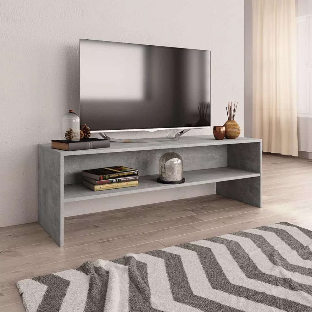 vidaXL TV-Schrank TV-Schrank Betongrau 120 x 40 x 40 cm Spanplatte Lowboard günstig online kaufen