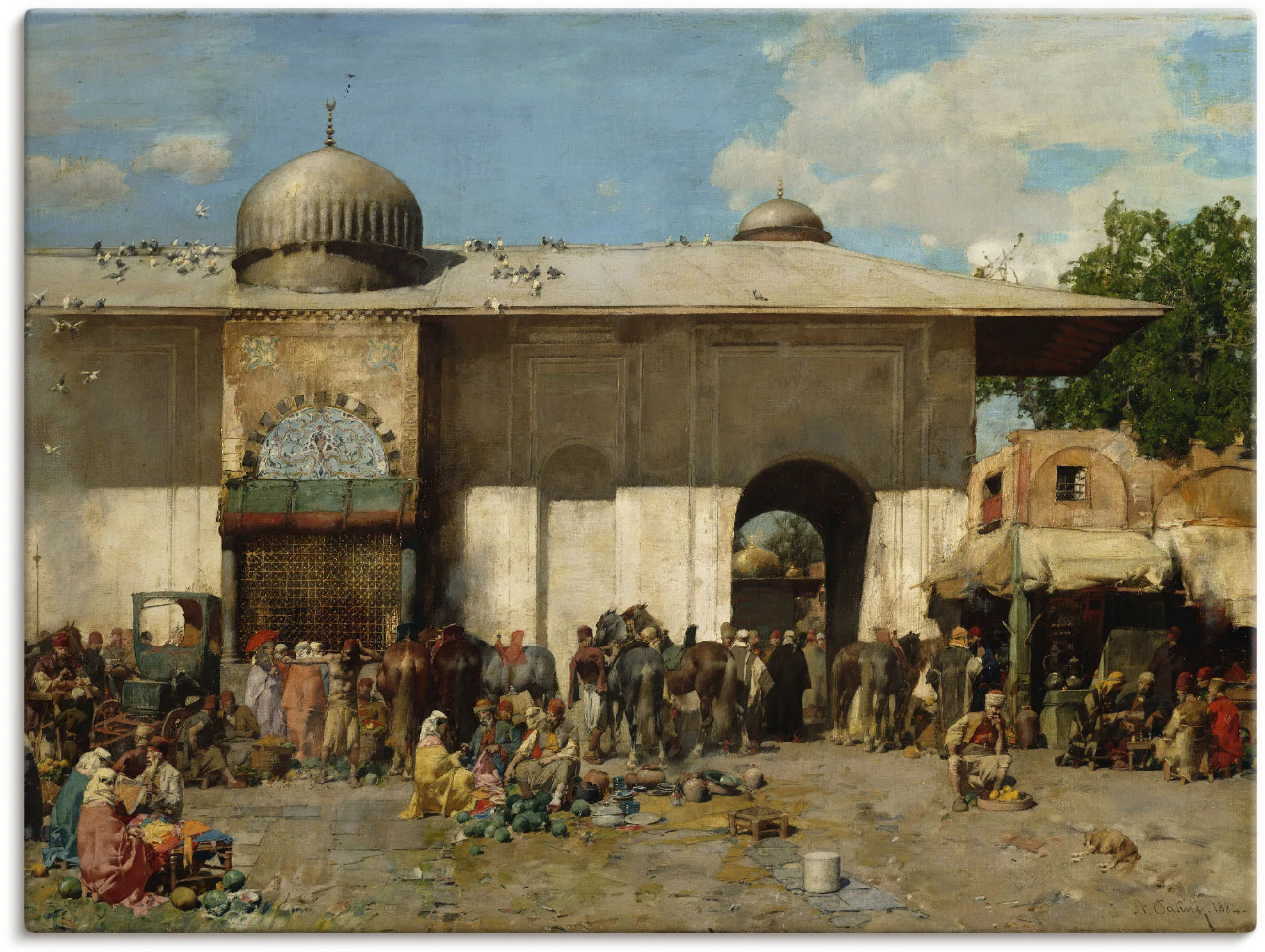 Artland Leinwandbild "Orientalischer Markt. 1884", Gruppen & Familien, (1 S günstig online kaufen