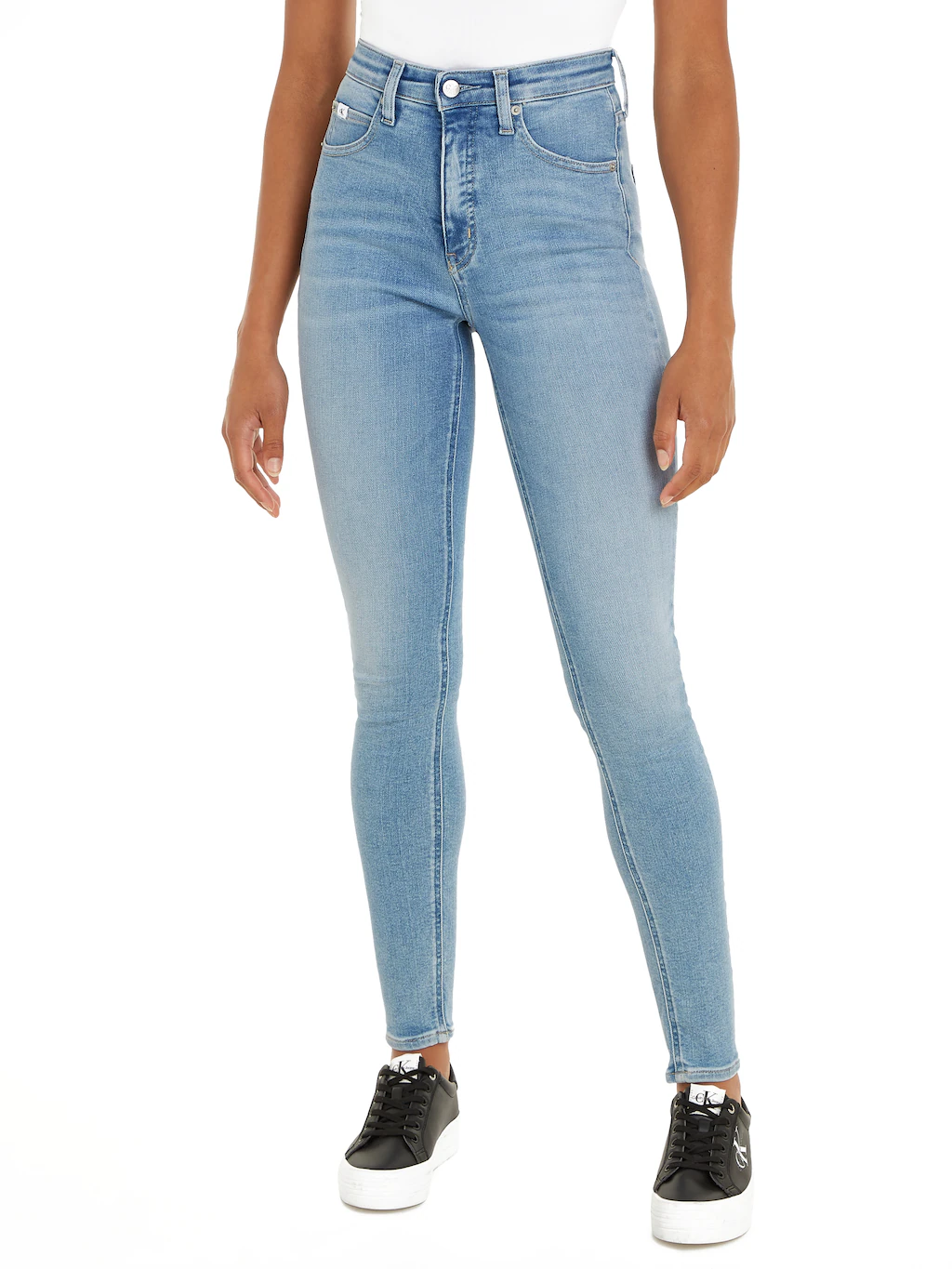 Calvin Klein Jeans Skinny-fit-Jeans "HIGH RISE SKINNY", mit Markenlabel günstig online kaufen