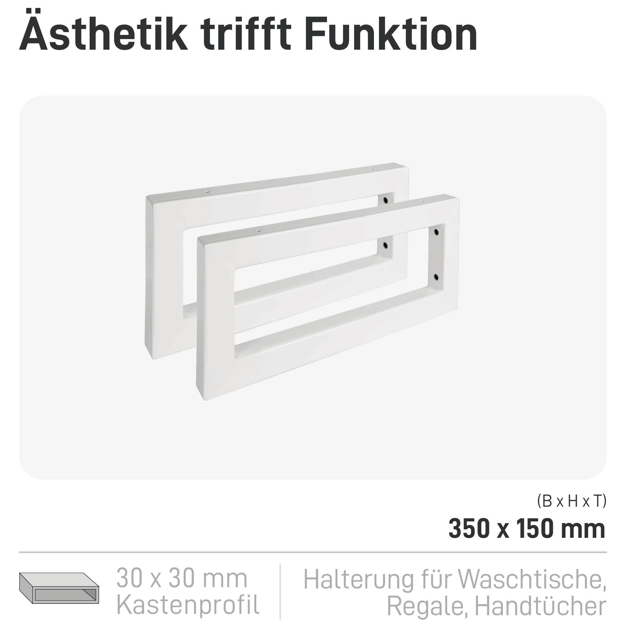 Natural Goods Berlin Wandregalhalter Wandkonsole RECHTECK, günstig online kaufen