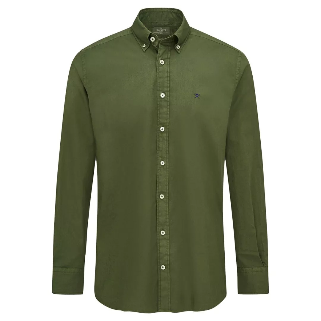 Hackett Garment Dyed Oxford Langarm Hemd L Sage günstig online kaufen