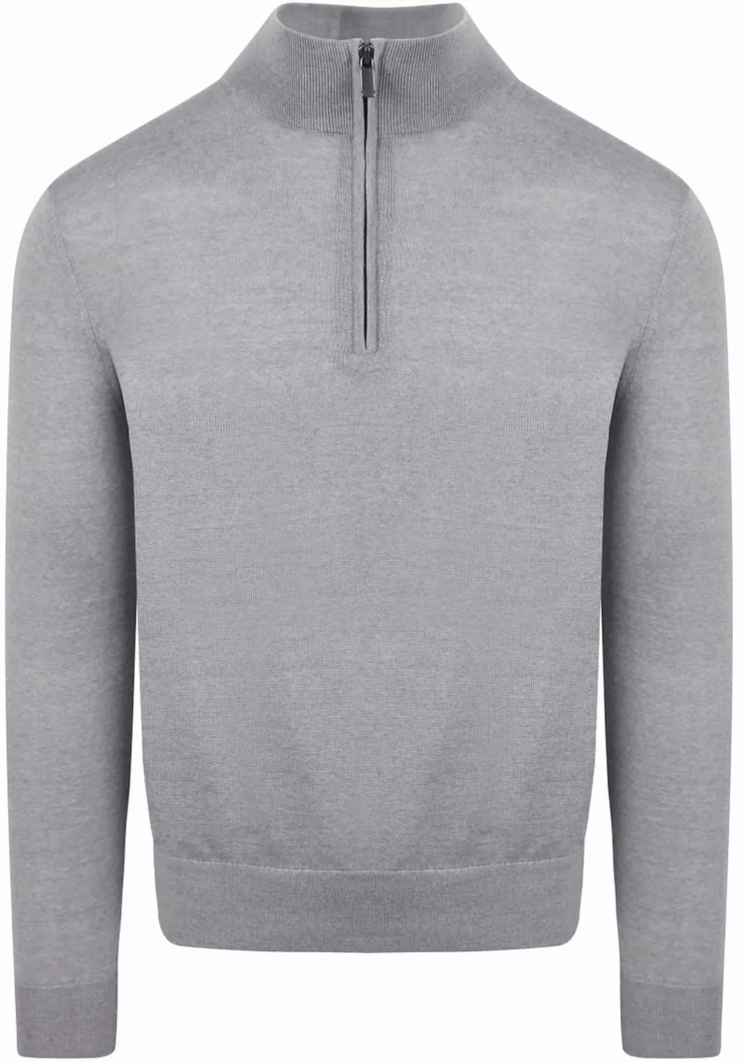 Suitable Merino Half Zip Pullover Grau - Größe XXL günstig online kaufen