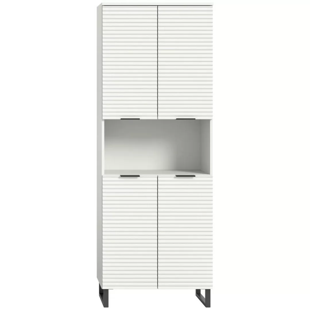 xonox.home Hochschrank in Weiß - 70x193x34cm (BxHxT) günstig online kaufen