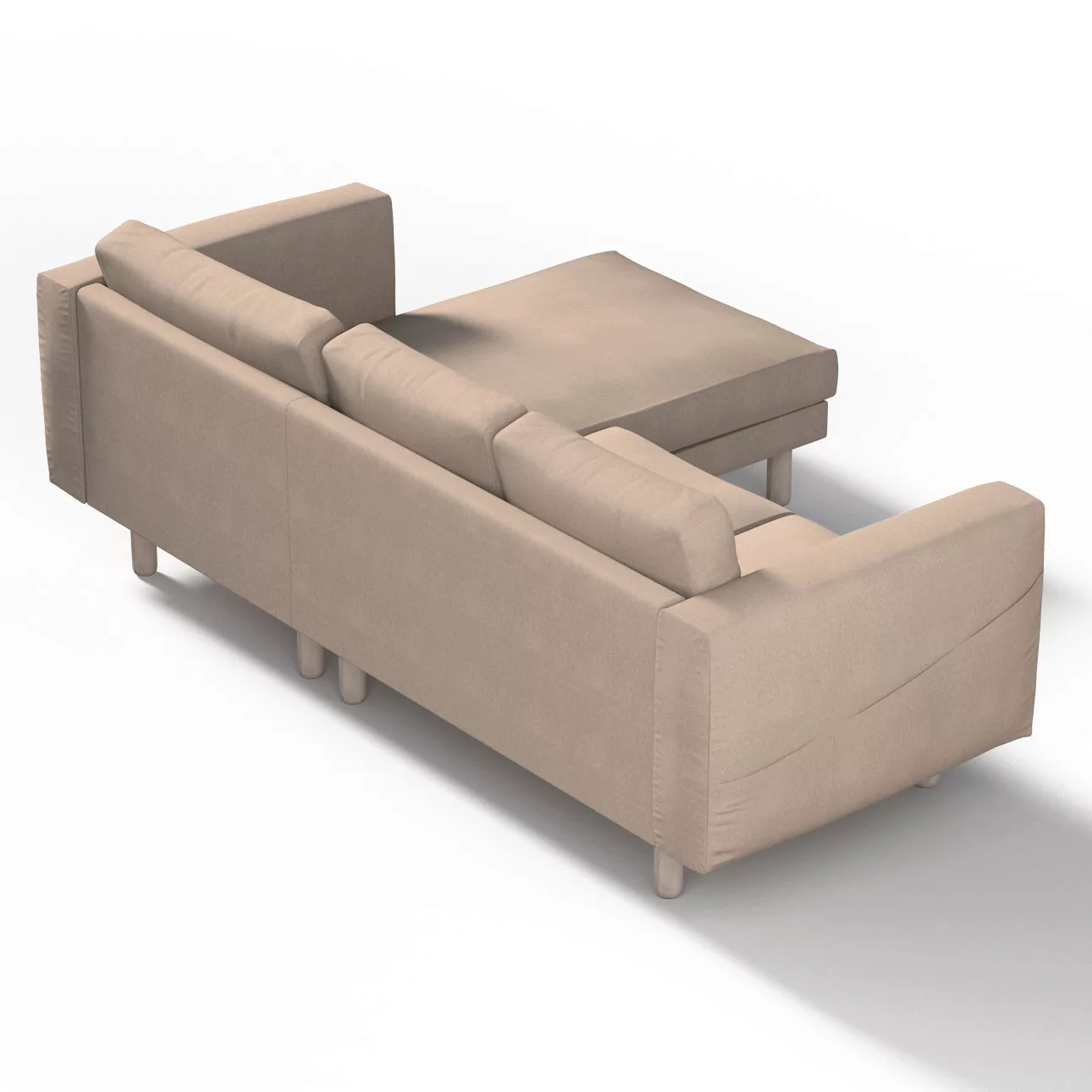 Bezug für Norsborg 3-Sitzer Sofa mit Recamiere, beige-grau, Norsborg Bezug günstig online kaufen