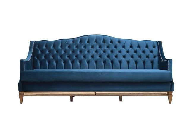 JVmoebel 3-Sitzer Blauer Chesterfield Dreisitzer Relax Lounge Sofa Wohnzimm günstig online kaufen