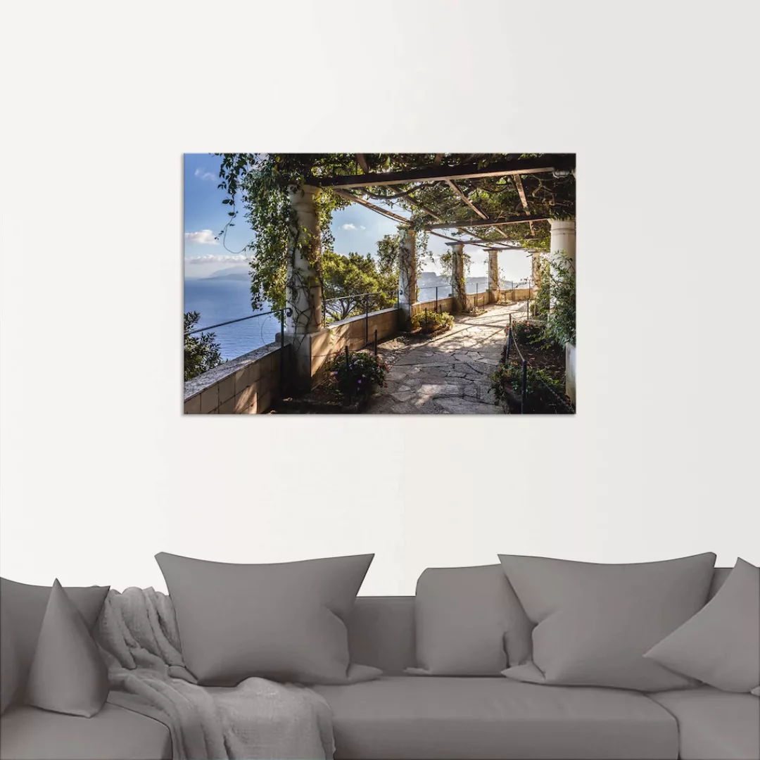 Artland Wandbild »Garten der Villa San Michele auf Capri«, Gebäude, (1 St.) günstig online kaufen