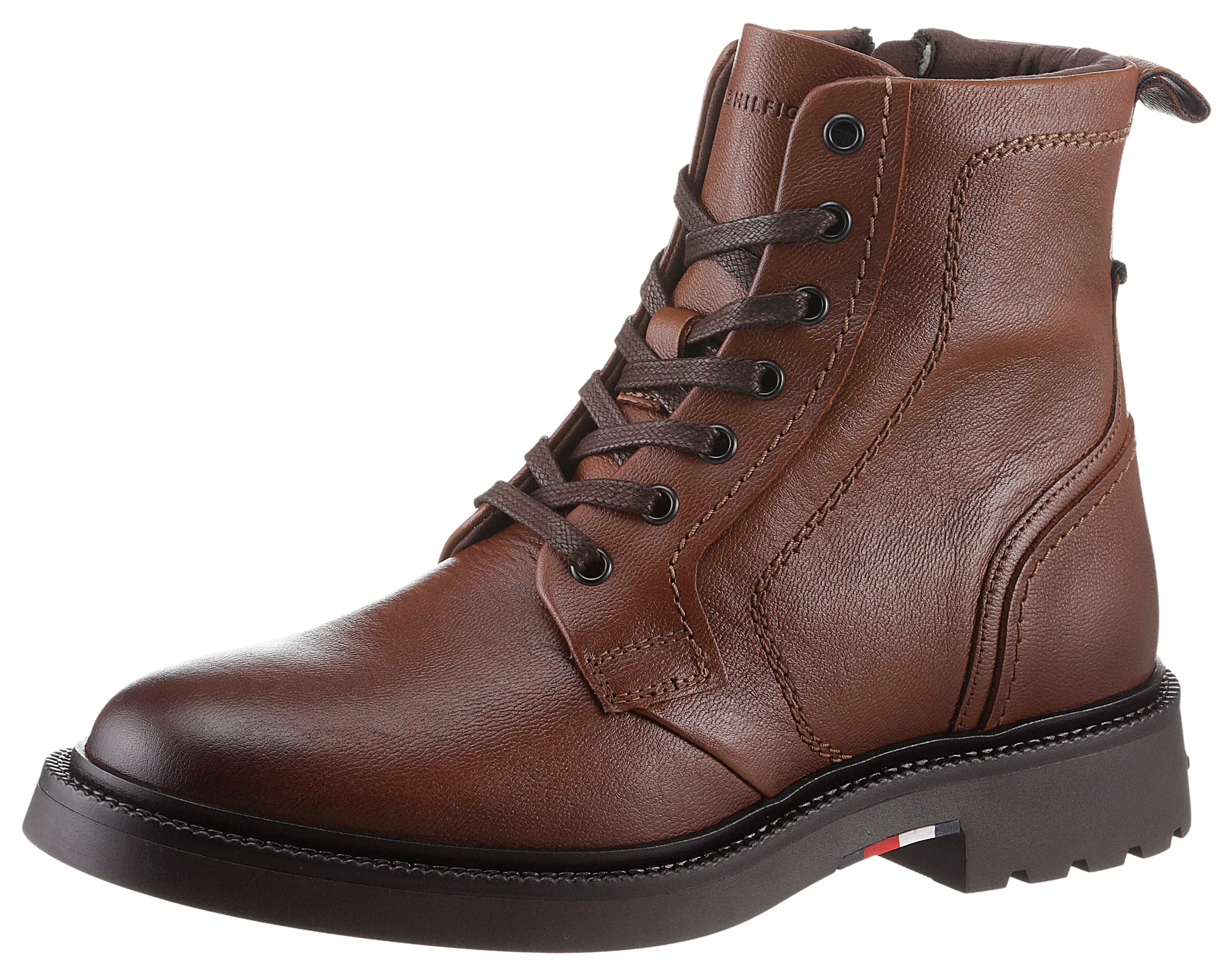 Tommy Hilfiger Schnürboots "HILFIGER COMFORT LWT LTH BOOT", Blockabsatz, Sc günstig online kaufen