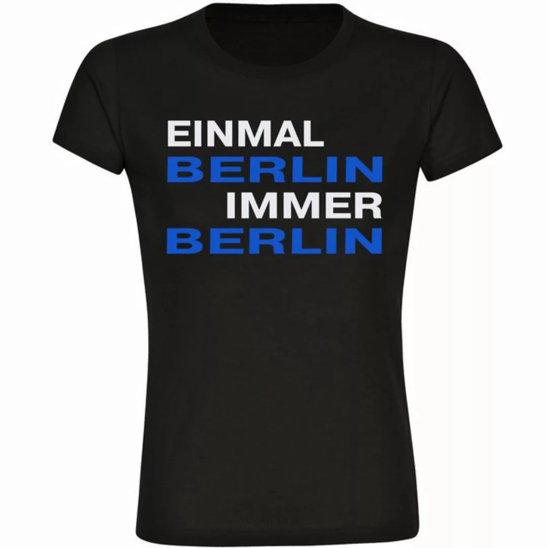 multifanshop T-Shirt Damen Berlin blau - Einmal Immer - Frauen günstig online kaufen