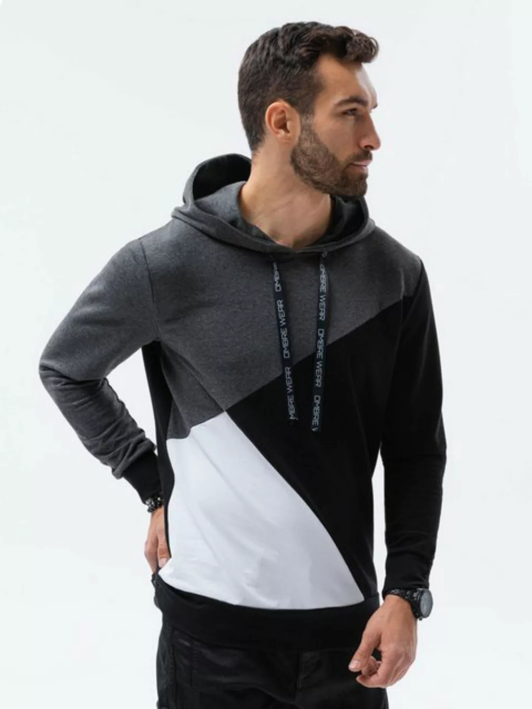 OMBRE Kapuzensweatshirt Klassisches Sweatshirt mit Kapuze für Männer günstig online kaufen