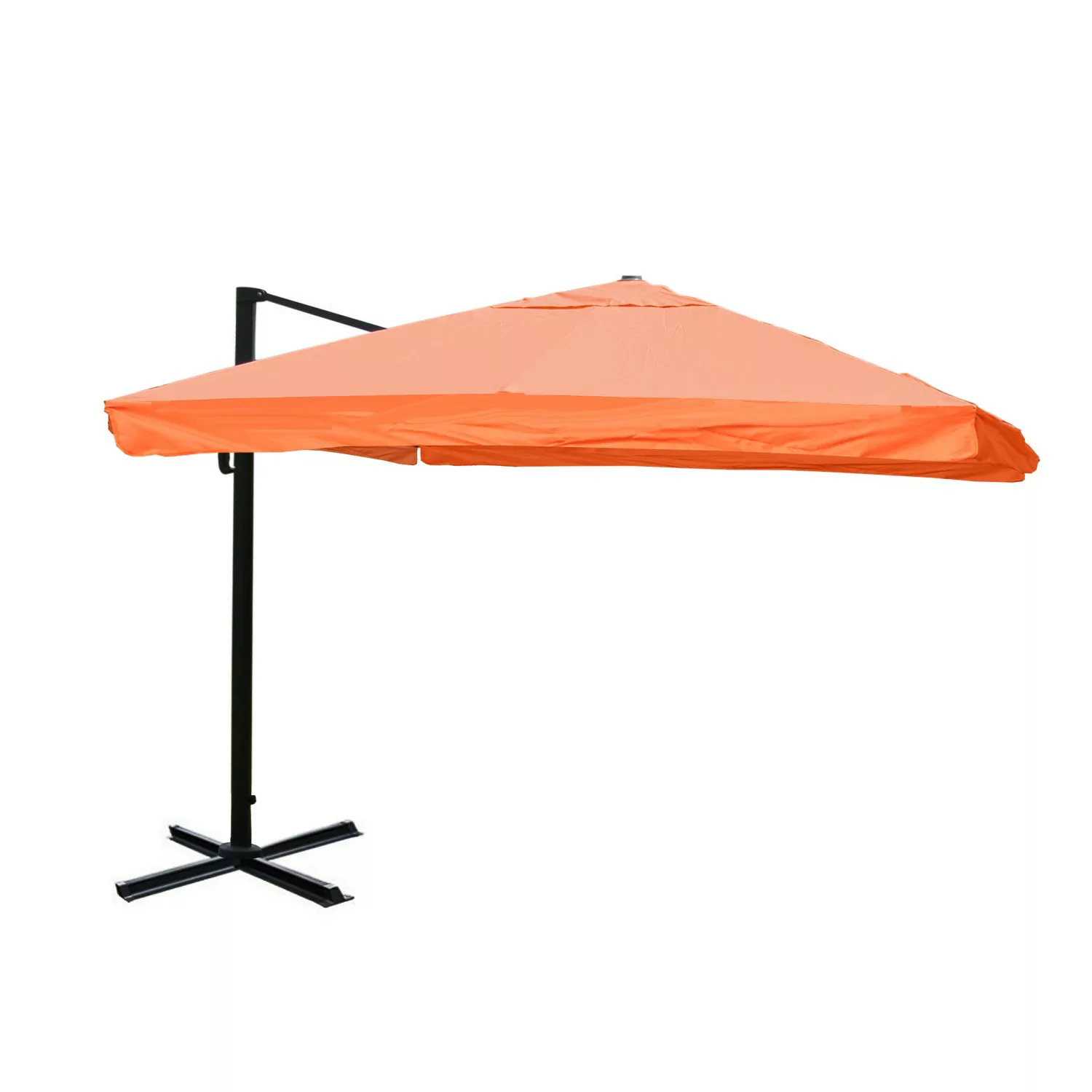 MCW Ampelschirm A96 3x3m Alu/Stahl Flap Terracotta ohne Ständer günstig online kaufen