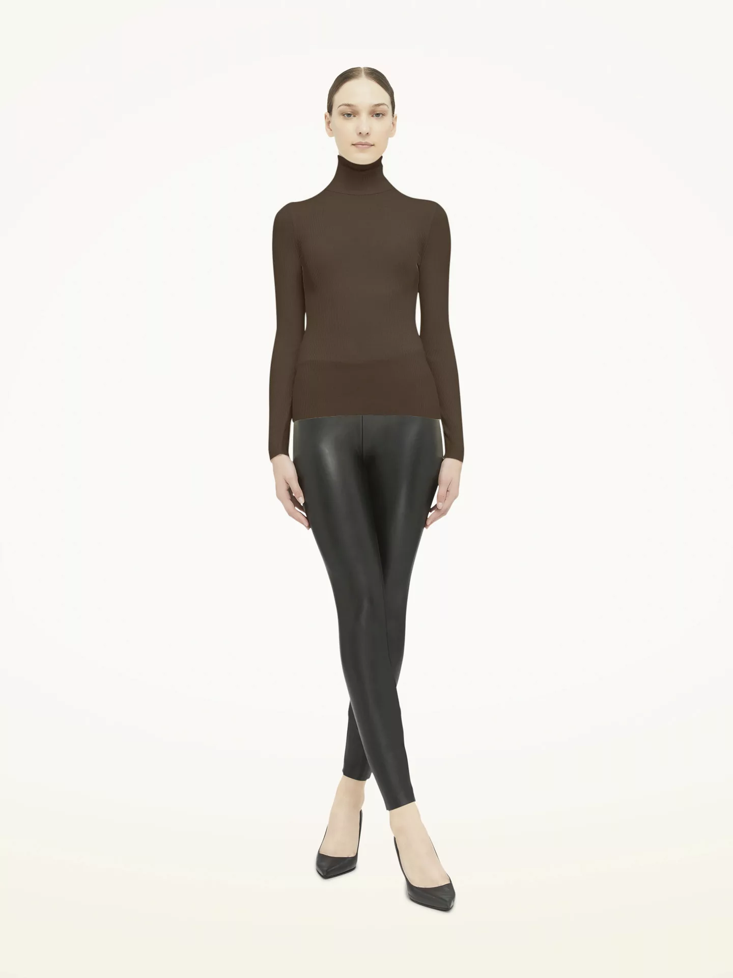 Wolford - Merino Fine Rib Pullover, Frau, saba, Größe: L günstig online kaufen