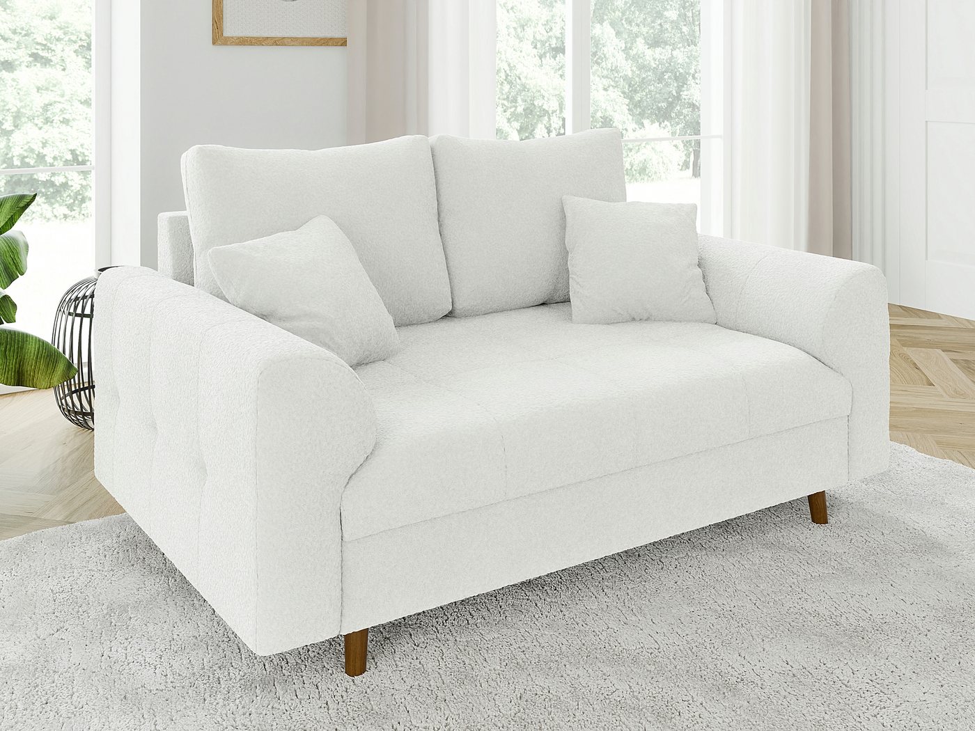 S-Style Möbel Sofa 2 sitzer Leif mit Holzfüßen im skandinavischen Stil aus günstig online kaufen