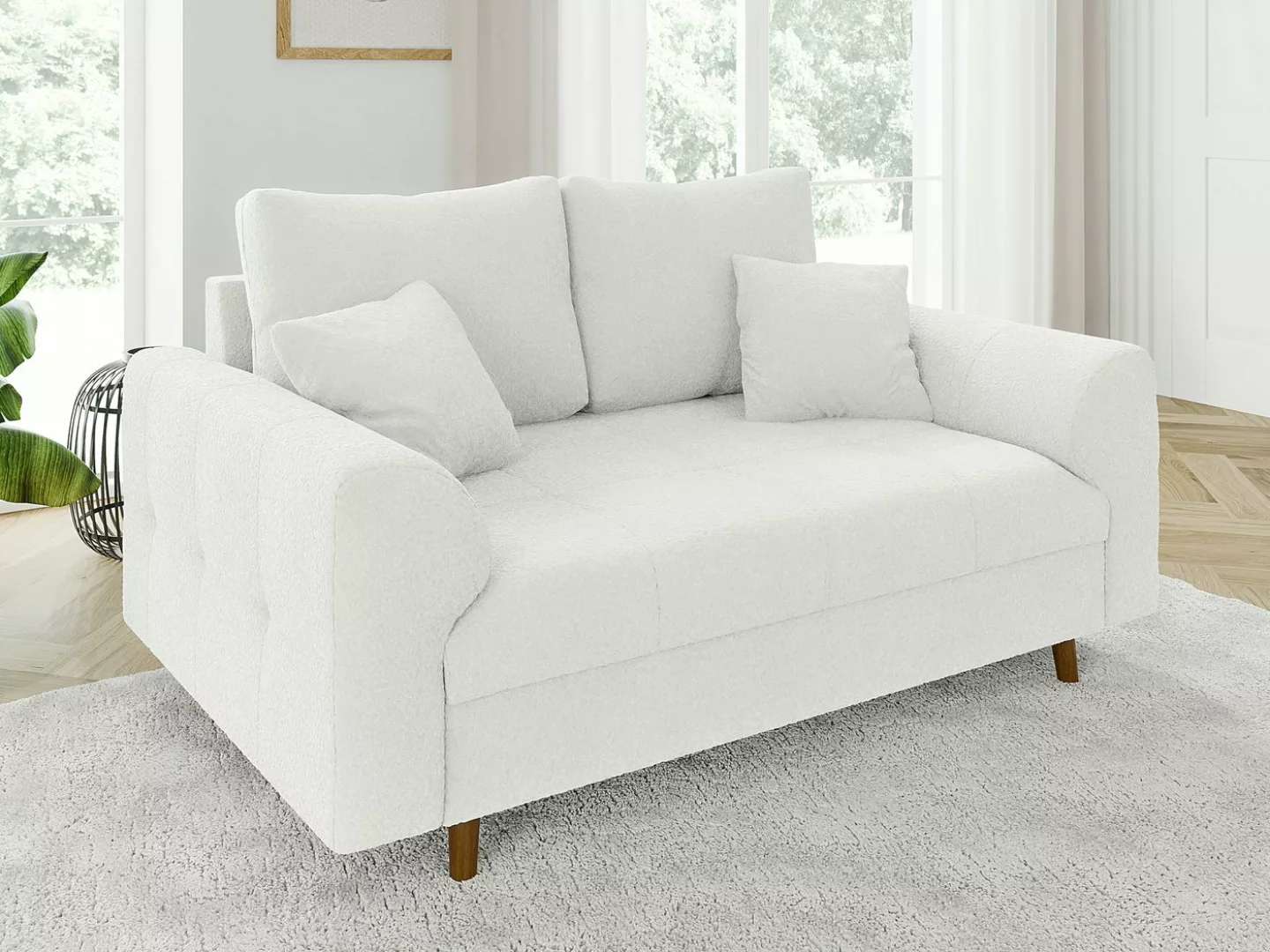 S-Style Möbel 2-Sitzer Sofa Leif mit Holzfüßen im skandinavischen Stil aus günstig online kaufen