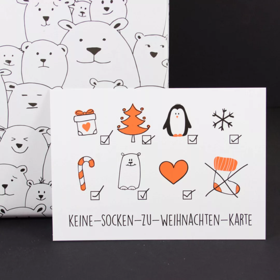 Postkarte "Keine-socken-karte" günstig online kaufen
