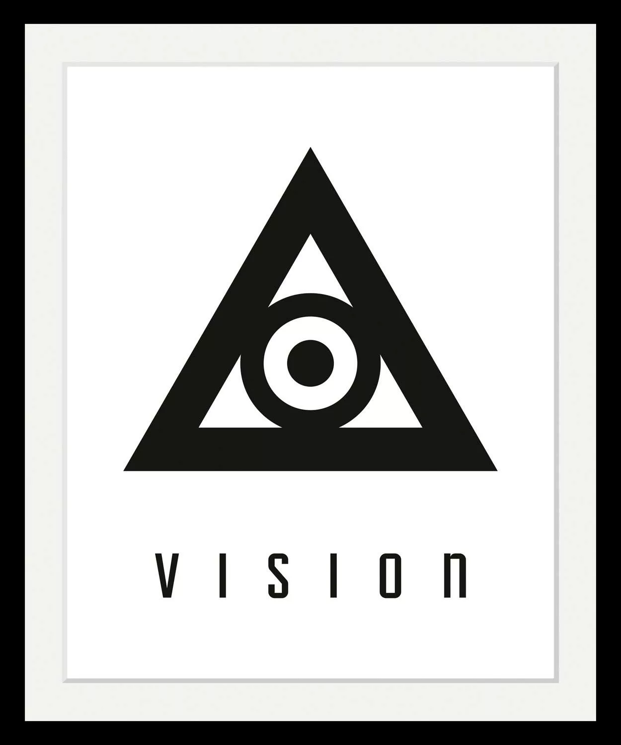 queence Bild »Vision«, Schriftzug-Schriftzüge-Motivationsbilder-Schwarz-Wei günstig online kaufen