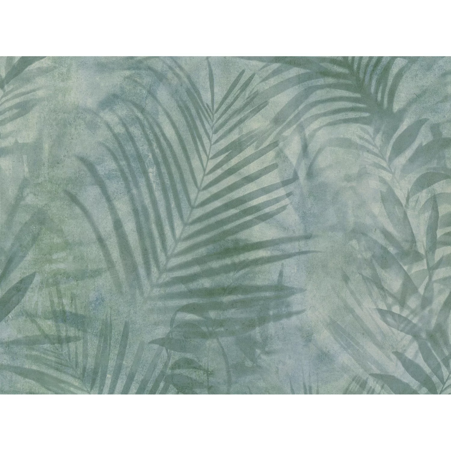 Bricoflor Wasserfarben Tapete mit Palmenblättern Exotische Tapete mit Farn günstig online kaufen