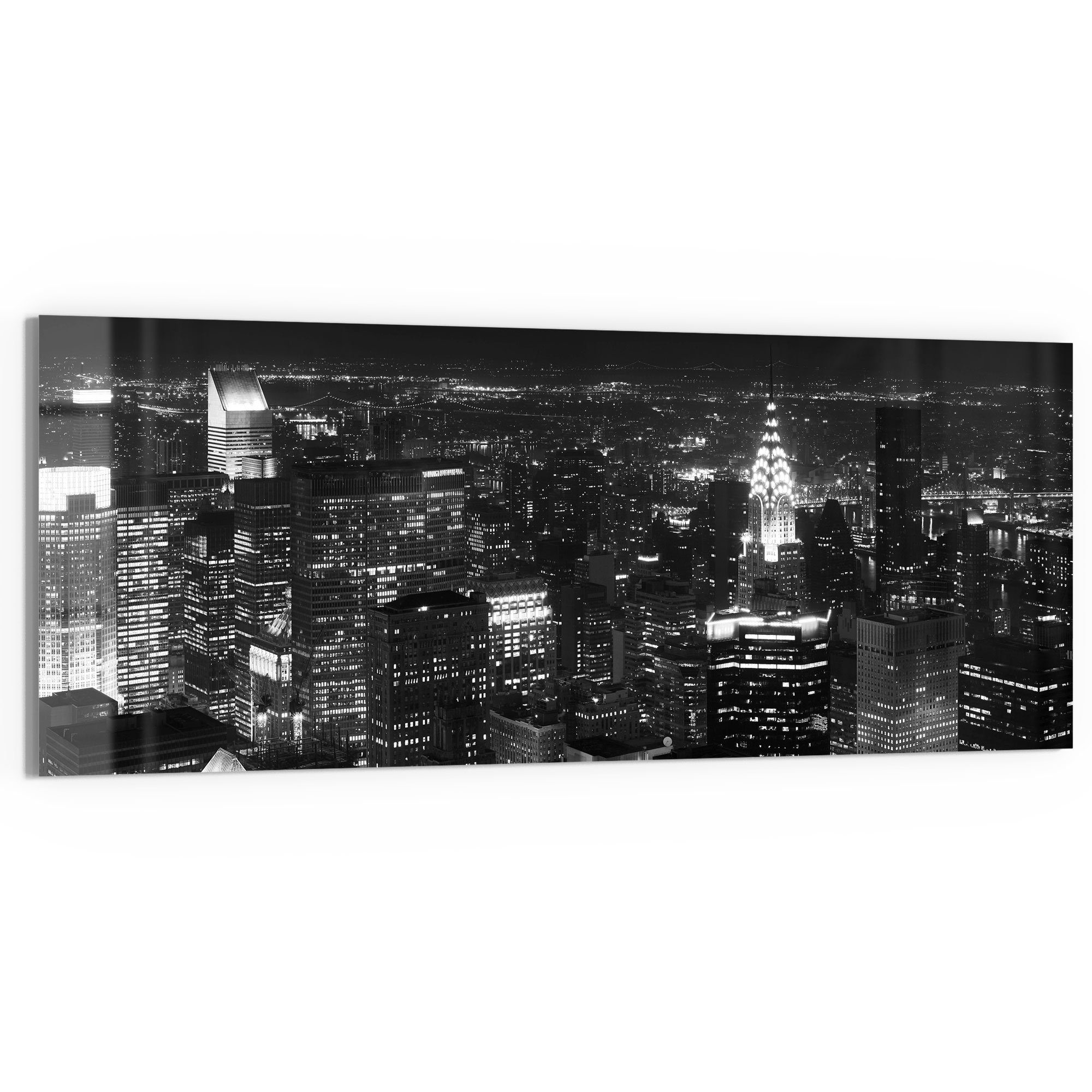 DEQORI Glasbild 'Nächtliches Manhattan', 'Nächtliches Manhattan', günstig online kaufen