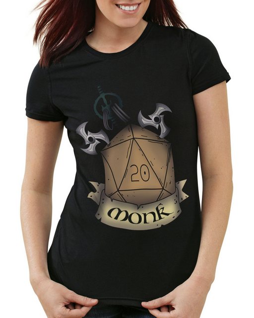 style3 T-Shirt Würfel Monk dungeon and tabletop dragons d20 pen paper rolle günstig online kaufen