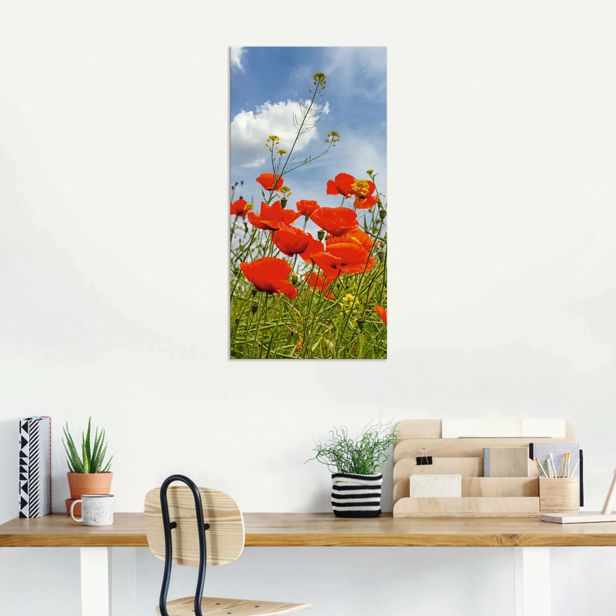 Artland Wandbild »Mohnblumen im Panorama«, Blumenbilder, (1 St.) günstig online kaufen
