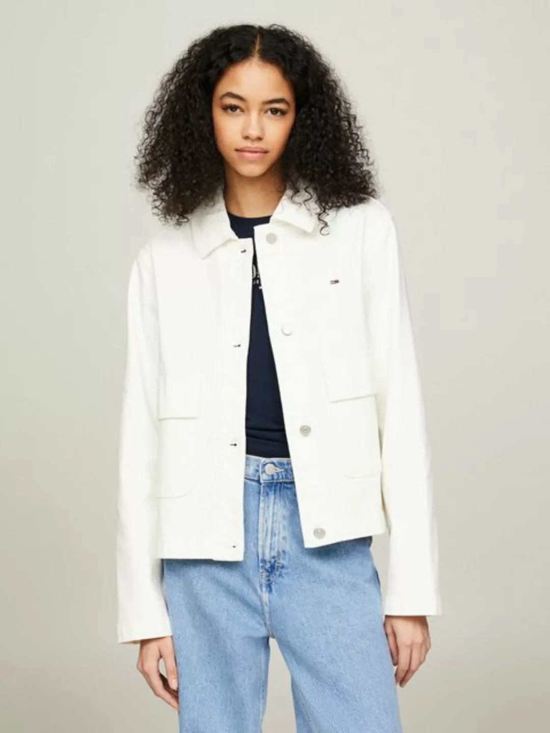 Tommy Jeans Outdoorjacke TJW GMD COTTON JACKET mit Tommy Jeans Markenlabel günstig online kaufen